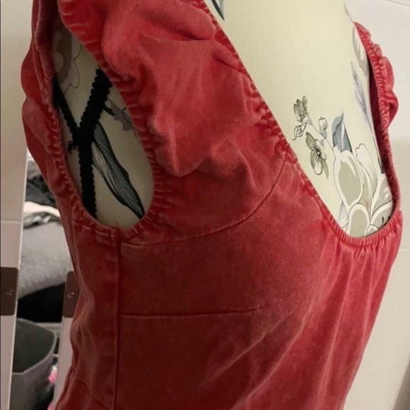 ⭐️🎉3 items for $30 🎉 Medium Forever 21 BNWT red denim mini dress - Picture 3 of 4